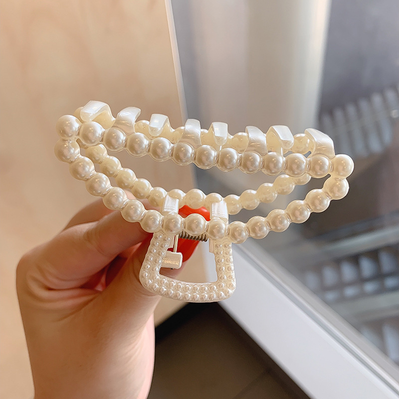 Clip de cabello refinado coreano para mujeres de alto nivel agarrar clips de cabello de tamaño grande detrás de la cabeza de cabello de tiburón clip de cabello lote de cabello