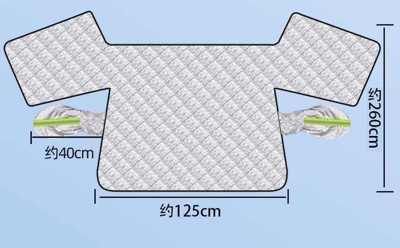 Cross-Border Hot-Selling Car Snow Cover, Winter Snow and Frost Protection Half-Cover Car Cover, Front Windshield Sun Protection Magnetic Snow Shield
