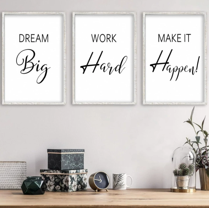 Декоративная роспись 24x 16inch гостиная офисный набор деревянная фоторамка из 3 предметов