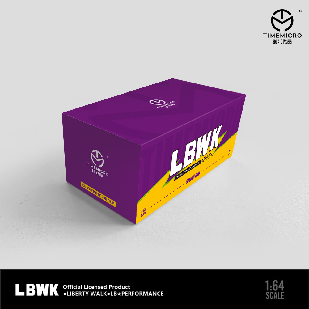 TM1:64 LBWK S15 수정 닛산 오픈 커버 에디션 퍼플 라이트닝 시뮬레이션 합금 자동차 모델