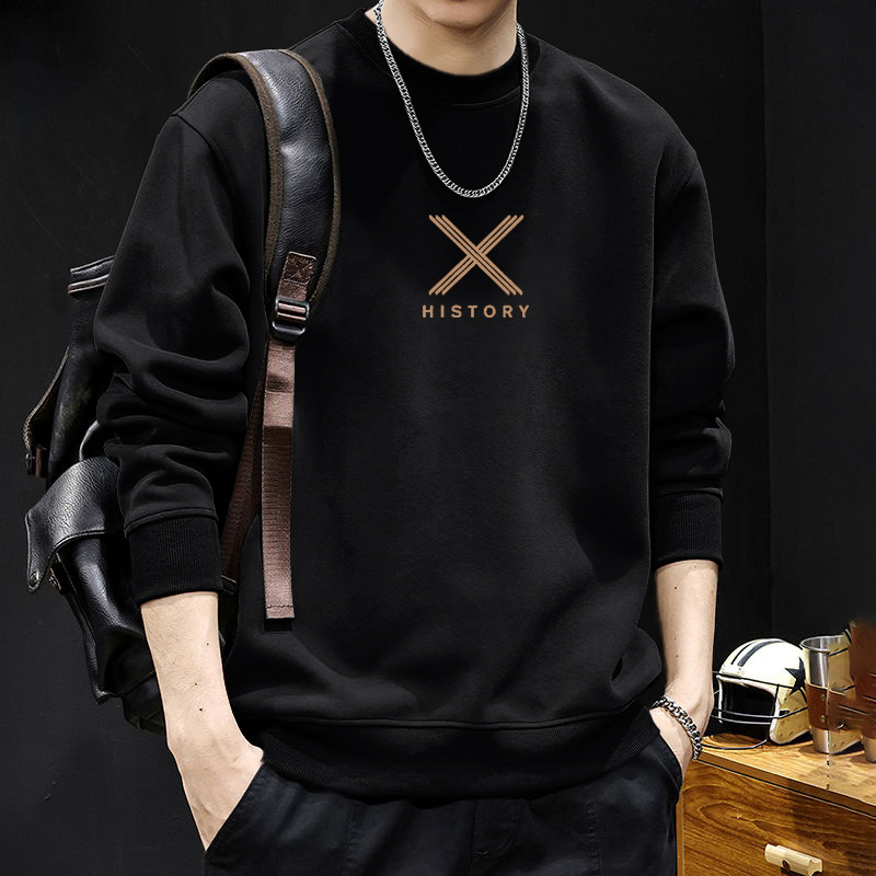 Suéter de cuello redondo para hombres suelta estilo coreano de puerto de vientos de tendencia de otoño y invierno marca de moda casual abrigo de la calle