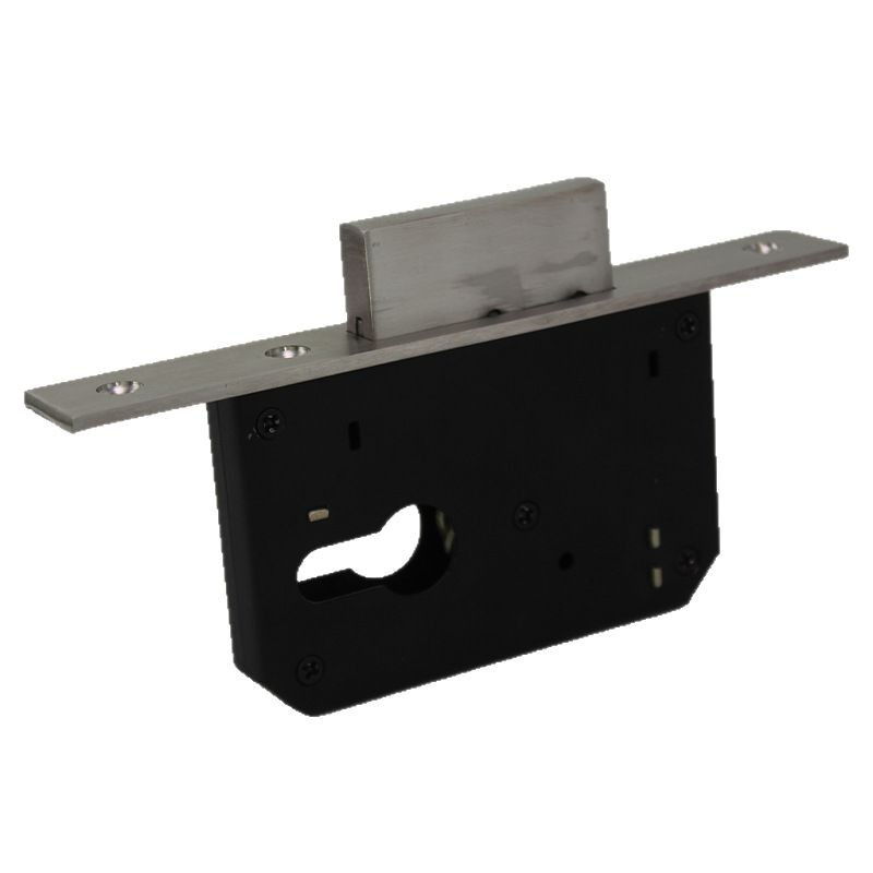 Acero inoxidable estándar europeo personalizado unilateral bloqueo de lengua 40mm engrosado deflector interior accesorios de bloqueo de puerta invisible