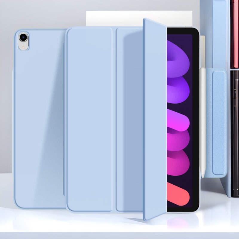 Suitable for Apple iPad Mini 6 Tablet Protective Case, Magnetic Double-Sided Clip, 2021 New Model with Pen Slot, Mini 6 Stand