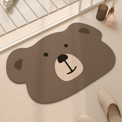 Cartoon Sanitary Room Water-absorbent Anti-slip Wear-resistant Easy-to-clean Bathroom Mat Quick-drying Stain-resistant Diatomaceous Earth Mat