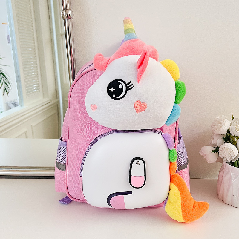 Nuevo dinosaurio niño mochila lindo muñeca de peluche bebé fuera de bocadillos mochila antideslizante niña mochila