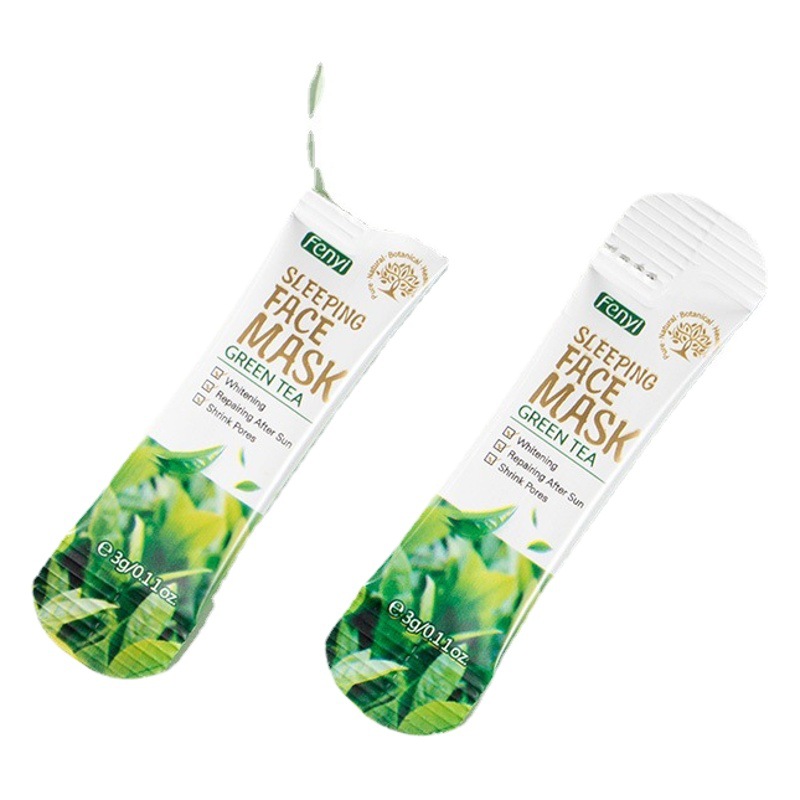 Cross-Border Fenyi Green Tea Sleeping Mask Sheet 3g No-Rinse Application with Full English Label