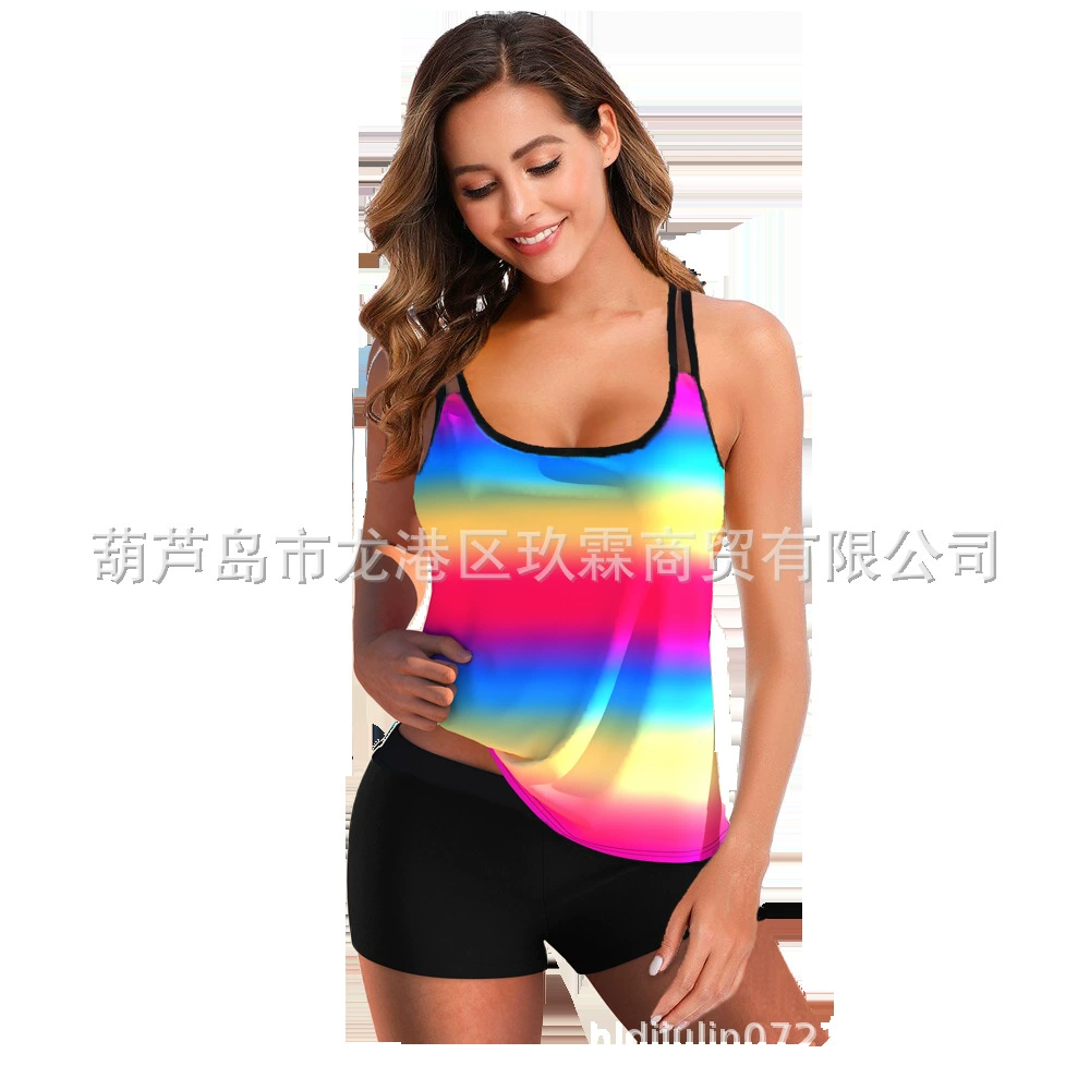 Summer swimwear, (Cross-border trading), plus size, city style, lifting effect