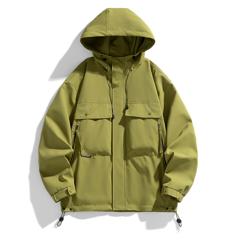2024 otoño nuevo traje de asalto al aire libre moda hombre y mujer a prueba de viento impermeable chaqueta de trabajo chaqueta abrigo hombre