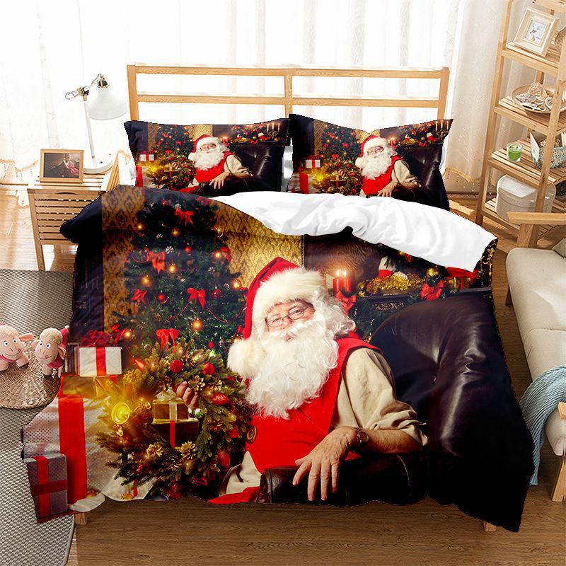 Nuova collezione natalizia Copripiumino in 3 pezzi, set opaco da 4 pezzi, set da 2 pezzi personalizzabile_voghion.com