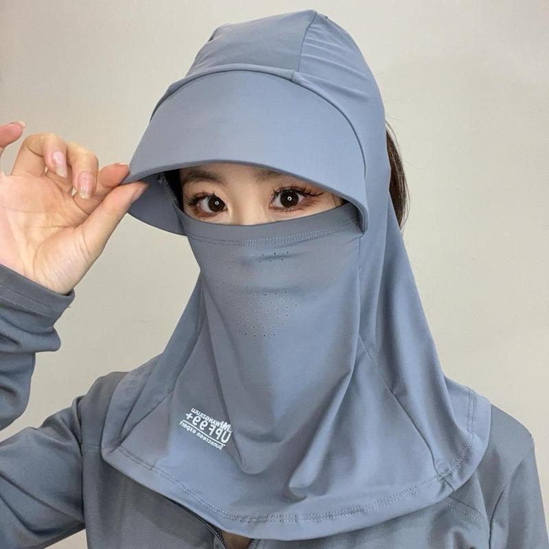 フルフェイスと首の日よけ帽子女性の夏の日焼け止め帽子抗 UV 冷却屋外サイクリングネックマスクサンハット|undefined