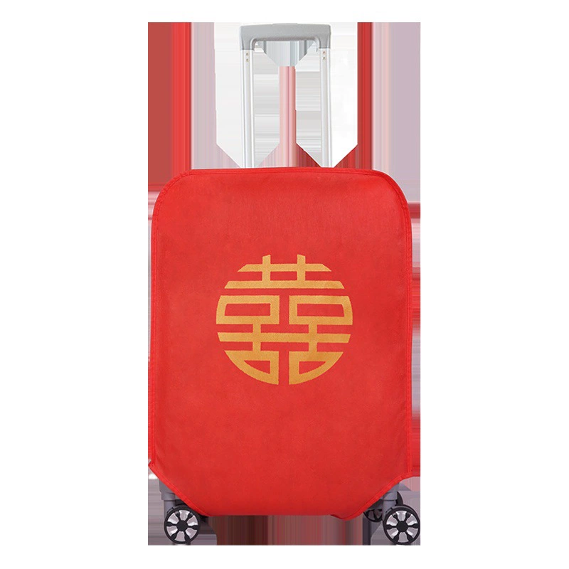 Красный Не-сплетенный случай свадьбы пылезащитного чехла двойника защитного чехла случая багажа счастливый