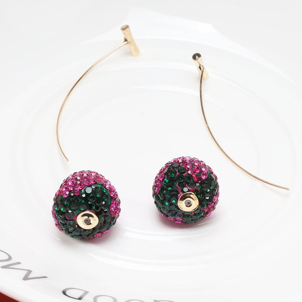 12g Weight Alloy Ear Needle Material Ear Studs Classification 1 Pair Quantity Holiday, Tea Party Occasion Zinc alloy Material Strawberry Pattern All Seasons Season Women's Gender Plating Design Sweet, Simple Style Style 1 Pair Sweet Simple Style Strawberry Plating Zinc Alloy Ear Studs 20