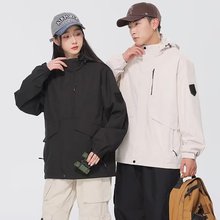 户外冲锋衣外套男女春秋新款旅行防水防风登山服工装风衣运动夹克