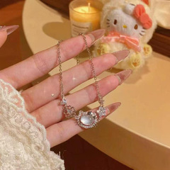 小红书爆款Hellokitty手链串珠水晶KT猫女款可爱小清新猫手链批发