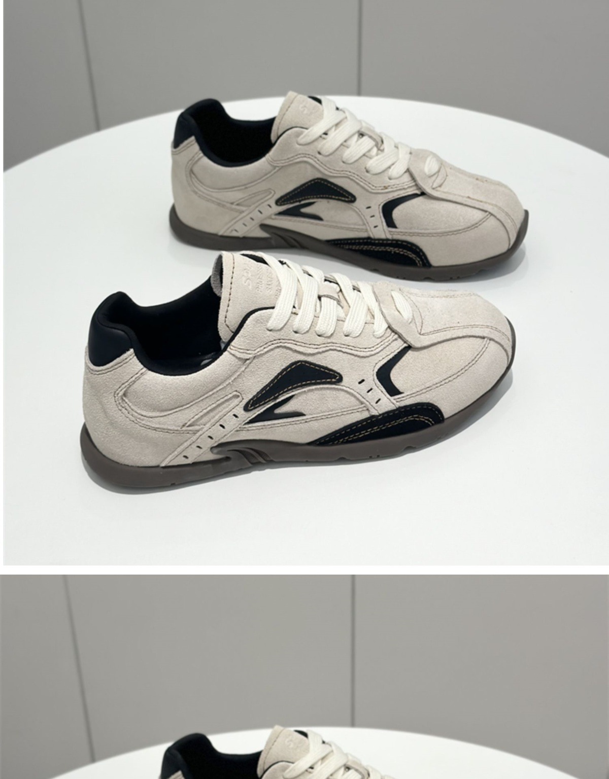 Shougu Forrest Gump Femmes 2024 Automne Nouveau Cuir Polyvalent Respirant Formation Plate Simple Chaussures À La Mode_voghion.com