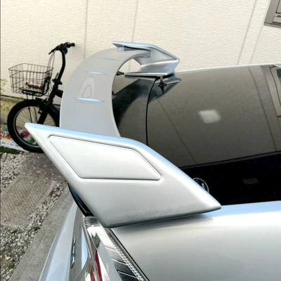 Fixed wind wing Prius Pruis Zvw30 Rear - silver-pruis-zvw30