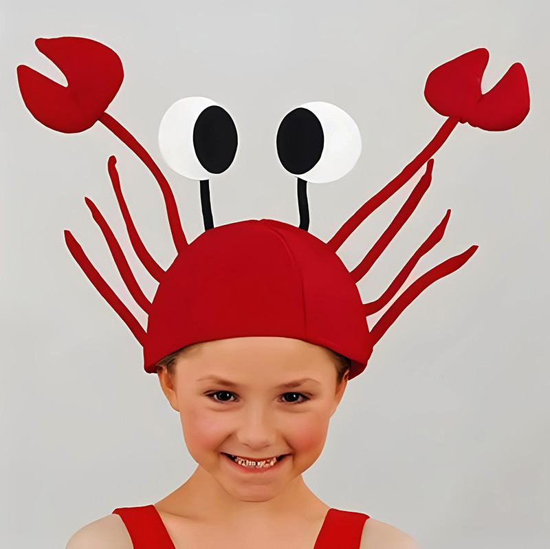 Animal Hat Funny Selling Cute Children Adult Lobster Crab Hat Funny Headwear Festival Performance Props Ghost Festival