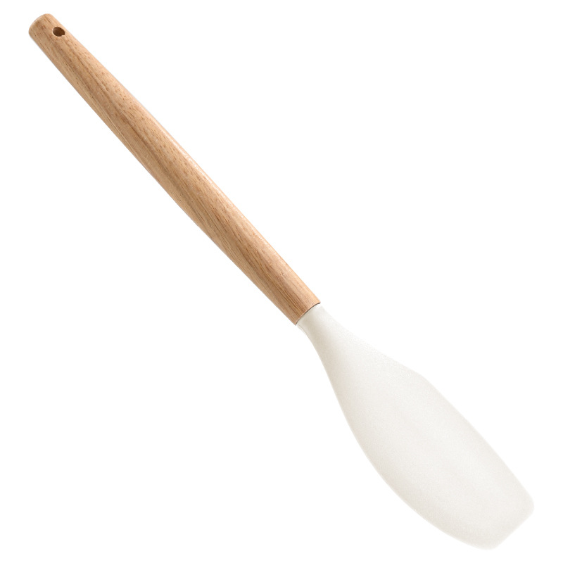 Large scraper with wooden handle (small version) off-white