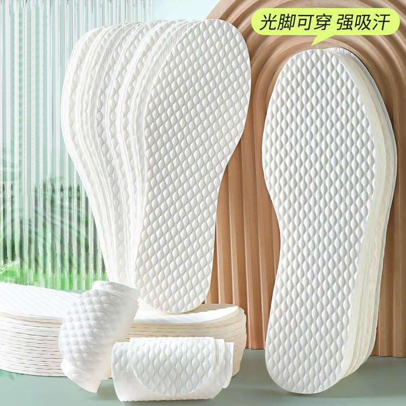 Туристические стельки Одноразовые стельки из древесной массы для мужчин и женщин Впитывающие пот Дышащие Нескользящие Удобные одноразовые гигиенические стельки без стирки
