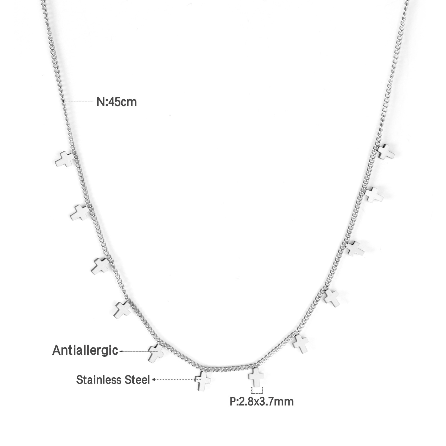 Simple Style Round Star Stainless Steel Plating Necklace 1 Piece
