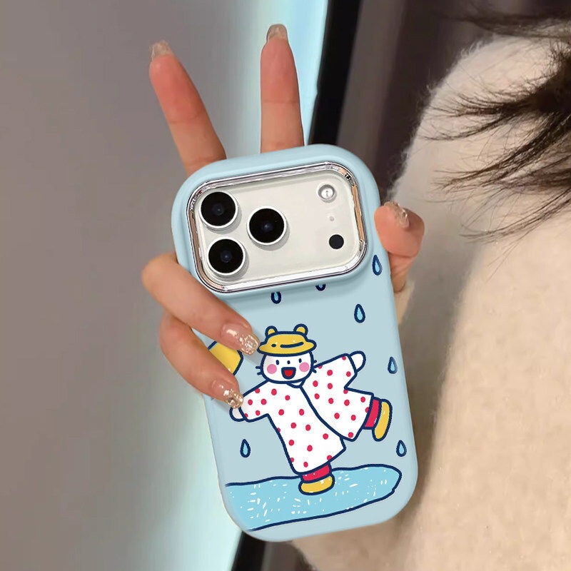 Suitable for Apple 16 Phone Case, Cartoon Cute Female iPhone 17 New Model, High-End Feel, Raincoat Cat Design for iPhone 13 Suitable for Apple 16 Phone Case, Cartoon Cute Female iPhone 17 New Model, High-End Feel, Raincoat Cat Design for iPhone 13