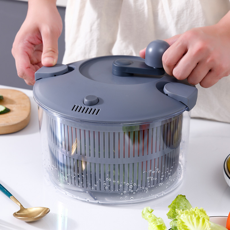 Kitchen Household Vegetable Dehydrator, Direct from the Manufacturer, Multifunctional Vegetable Cutter, Potato and Cucumber Hand-Cranked Dehydration and Draining Basket