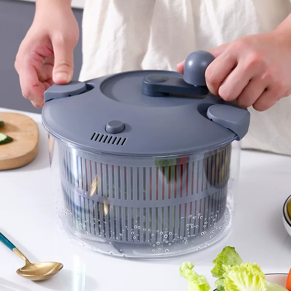 Kitchen Household Vegetable Dehydrator, Direct from the Manufacturer, Multifunctional Vegetable Cutter, Potato and Cucumber Hand-Cranked Dehydration and Draining Basket