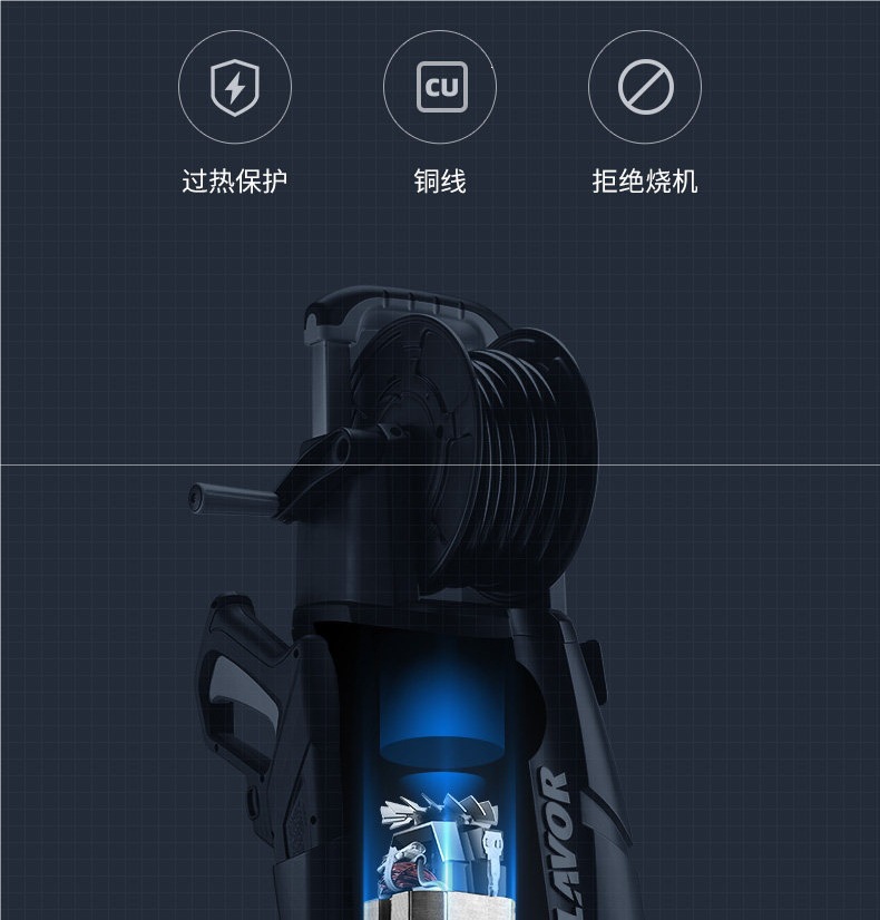 Lava High-Pressure Car Washing Machine for Home Use 220V High-Pressure Water Gun Garden Cleaning Machine High-Power Powerful Floor Cleaning and Car Washing Pump
