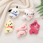 卡通头毛绒动物胸针公仔扭腰小熊小猫小狗小猪学生包包钥匙扣配件