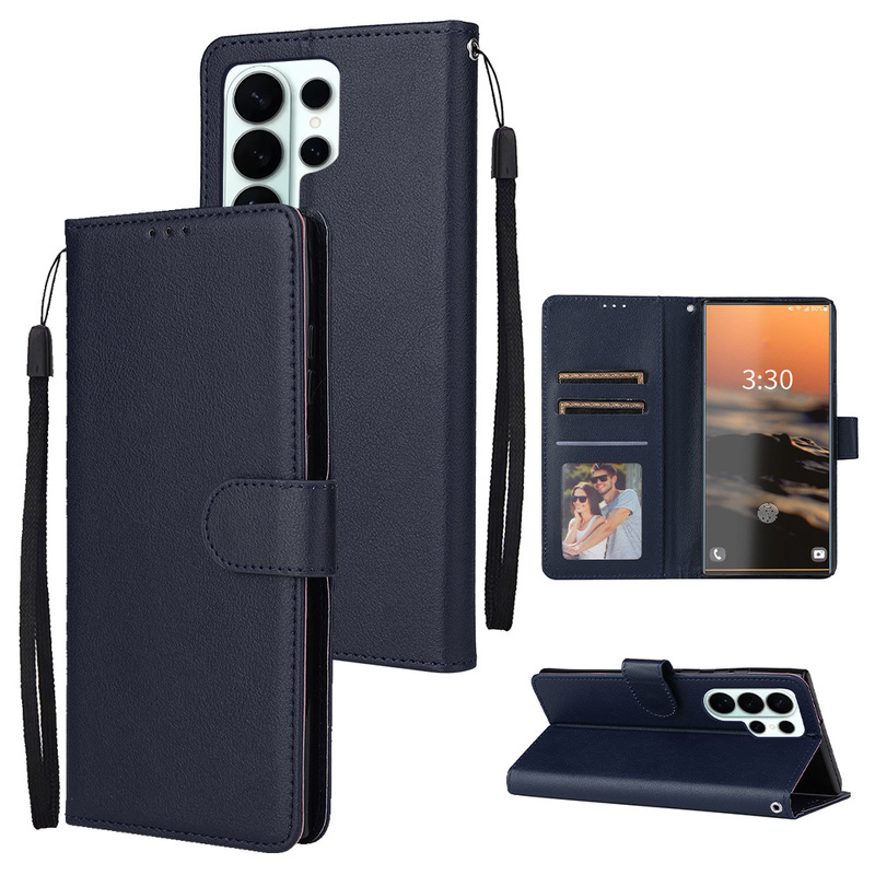 Suitable for Samsung S26Fe Three-Card Photo Frame Style S26/S25Fe/S24/S23 Card-Inserting Mobile Phone Leather Case