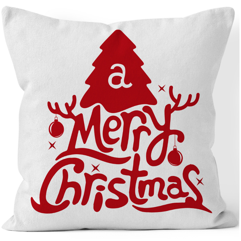 Fashion Style Fashion Christmas Tree Snowflake Short Plush Pillow Cases