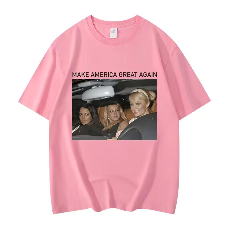 Interesting "Make America Great Again" Meme Graphic T-Shirt, Fashionable Aesthetic Short-Sleeve T-Shirt, Unisex Casual Loose Fit
