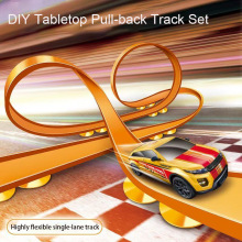 跨境专供外贸弹射百变轨道车拼装高速轨道玩具儿童玩具小汽车赛道