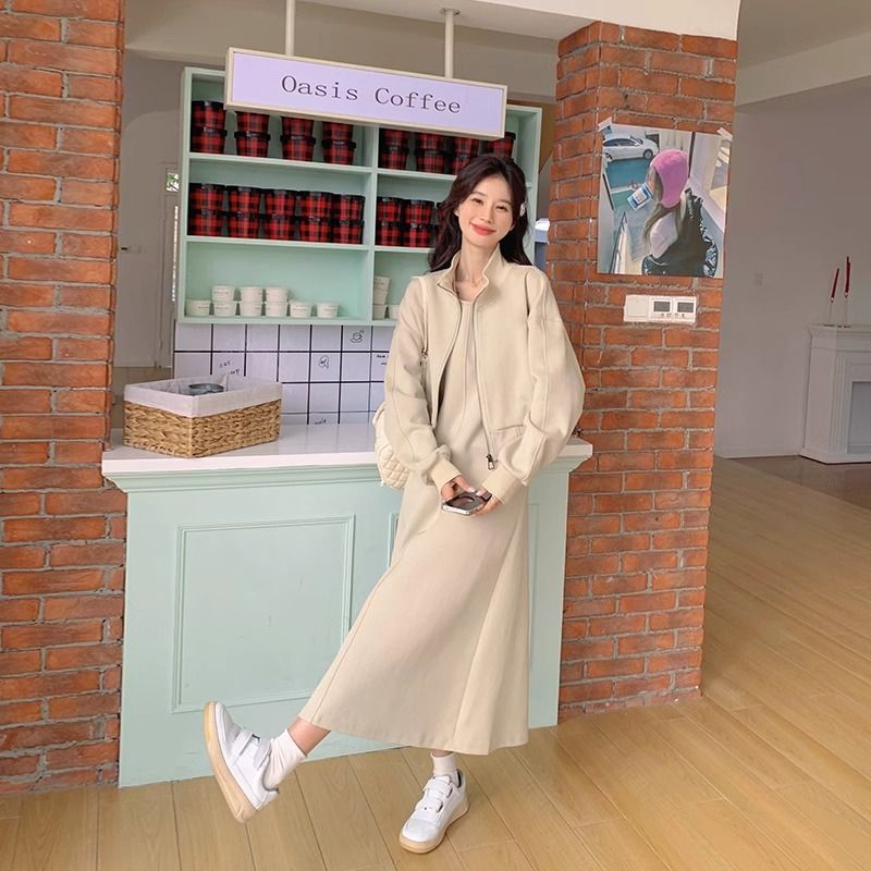 减龄洋气休闲卫衣套装女2025新款秋季大码穿搭今年流行裙子两件套|undefined