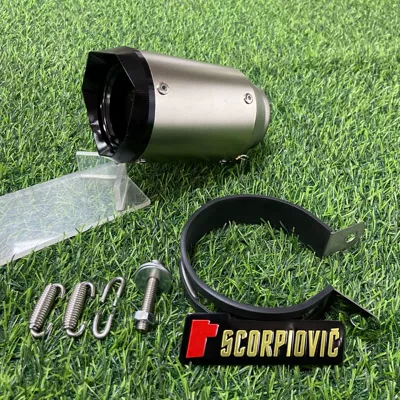 tail section general series, Motorcycle exhaust pipe - ar-titanium-color-octagonal-tip-60mm