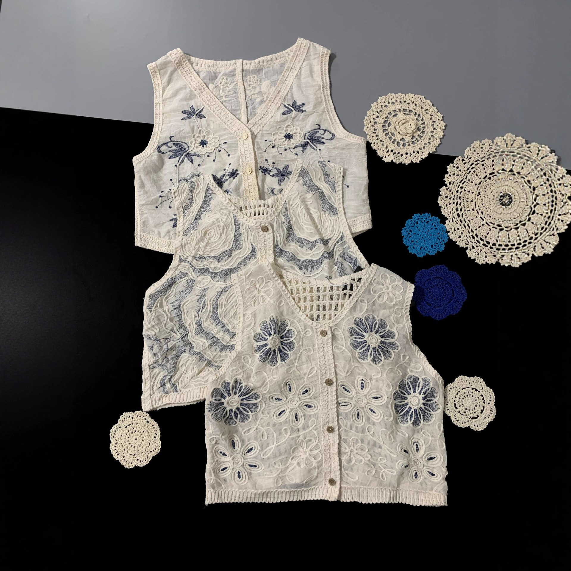 Cotton Non-Tight Vintage Style Celebrity Bohemian Vest Women's Summer Thin Retro Ethnic Cardigan