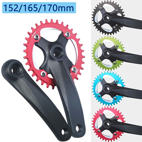 Mountain bike positive and negative tooth chainring 104BCD square hole crank 8/9/10/11 speed modified single chainring 152mm