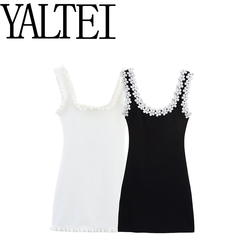 YALTEI跨境速卖通ins欧美外贸 女装 法式附料饰短连衣裙5584209|undefined