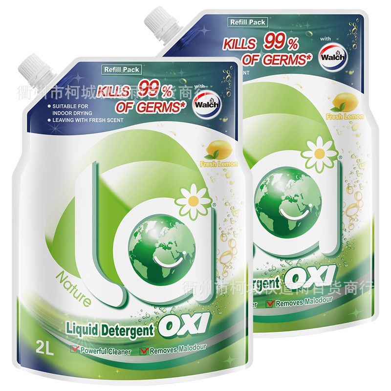 La有氧洗威露士洗衣液檸檬松木2L*3包瓶抑菌批發一件代發