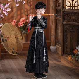 男童春夏汉服中国风表演服儿童男童汉服侠客套装儿童汉服演出服