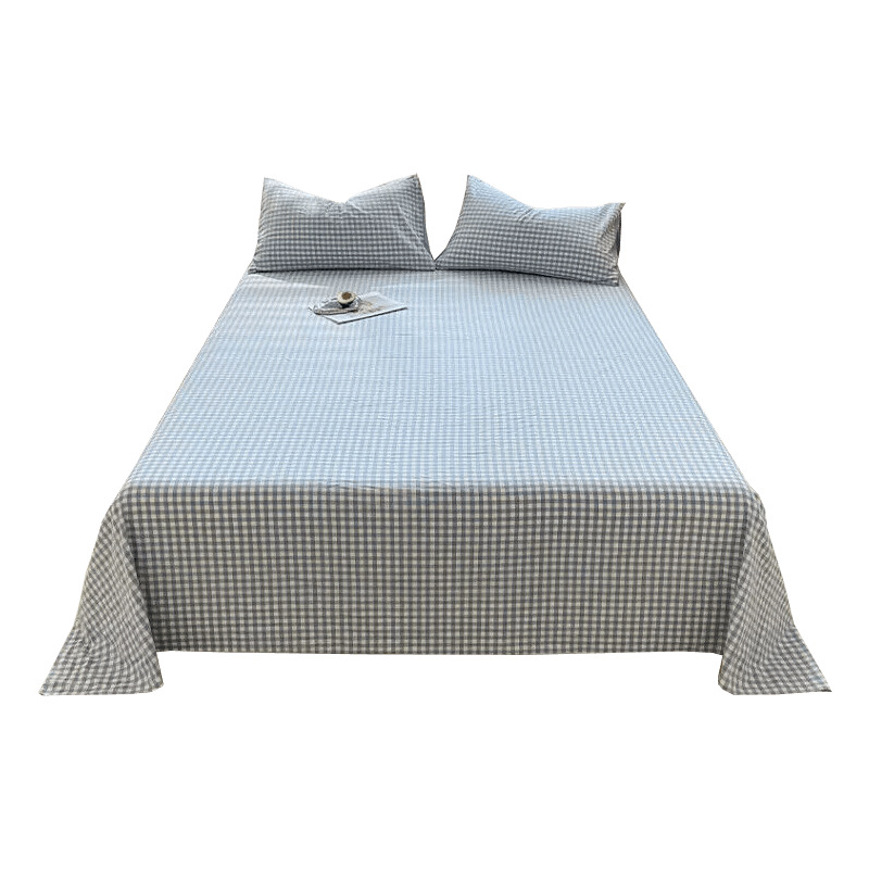 Sábana de algodón lavado de algodón pieza única 100 funda de almohada de algodón de tres piezas dormitorio de estudiantes individual 2023 nuevo