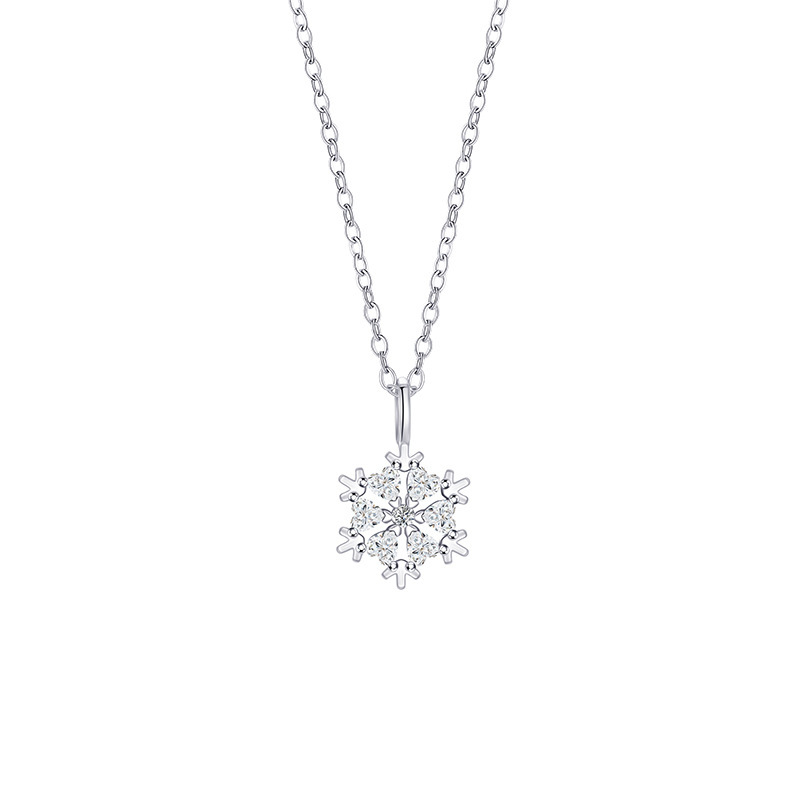 Original Design Winter Preface Series Snowflake Necklace Women's Niche Design Sense Stainless Steel Clavicle Chain Gift Original Design Winter Preface Series Snowflake Necklace Women's Niche Design Sense Stainless Steel Clavicle Chain Gift