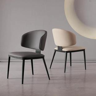Italian minimalist and durable dining chair modern simple dining table chair household backrest chair light luxury