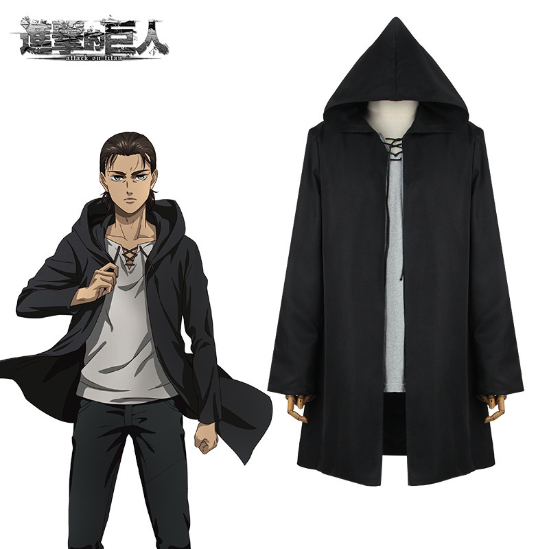 Attack on Titan Cos Allen Yale T-Shirt Same Style Cape Cape Cosplay Outwear Mid-Length Windbreaker