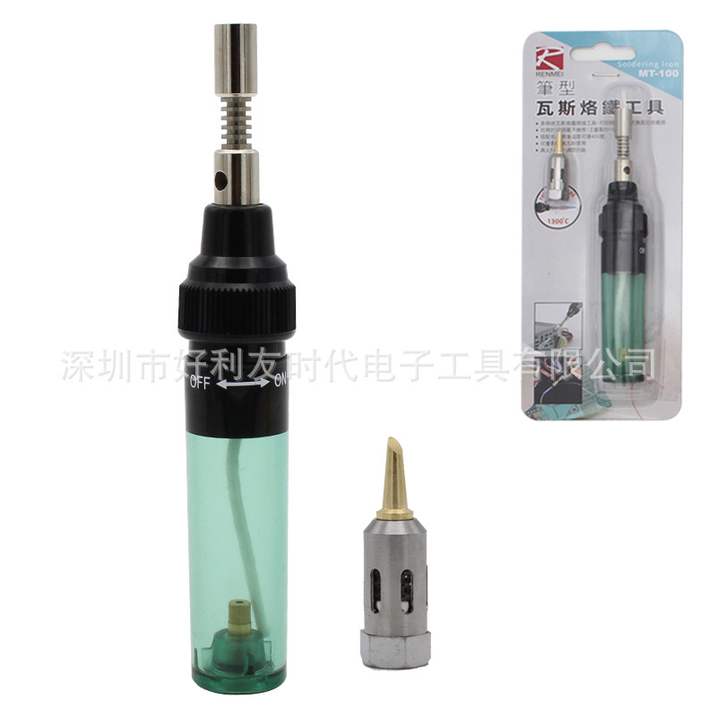 Agente Original R marca pluma portátil gas 3-en-1 gas soldador MT-100 multifuncional gas soldador