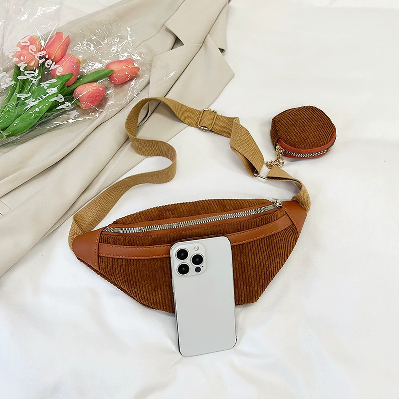 Sports belt bag, shoulder bag, fashionable retro chest bag, 2023 collection, Japanese and Korean
