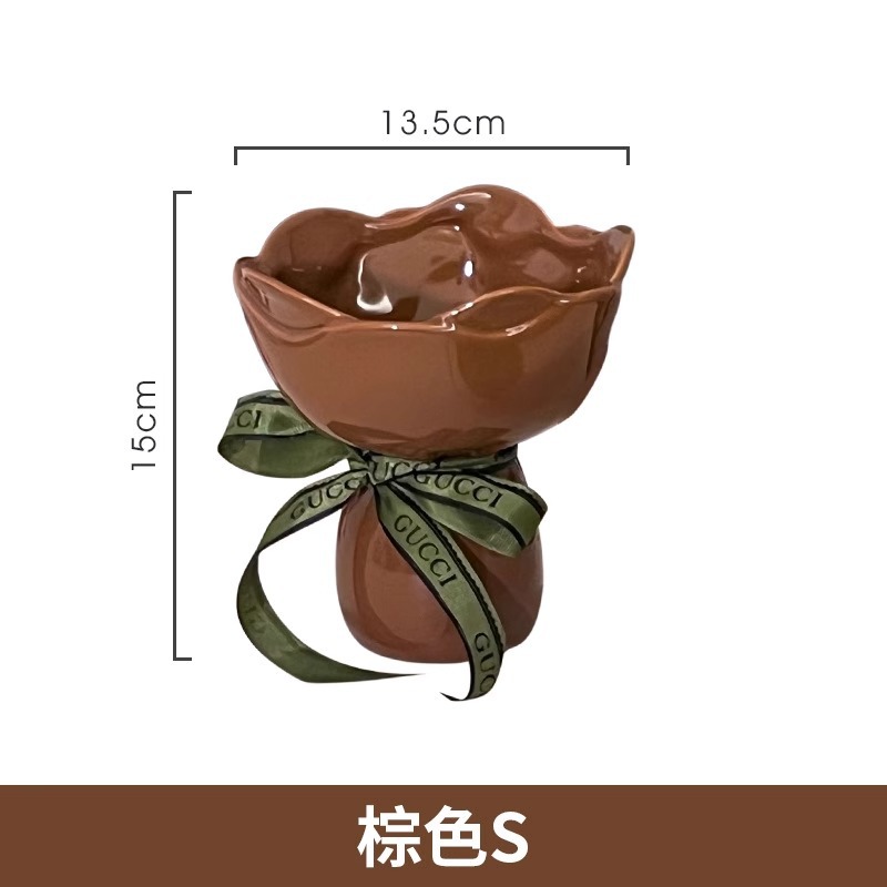 情緒安定花瓶陶磁器花瓶客間に花の生け花を飾る贅沢な高級感のある新しい家のレトロな装飾品