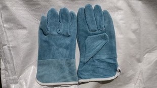 Short Cowhide Welding Gloves, Wear-Resistant and High-Temperature Resistant Single-Layer Welding Gloves, Korean Style Welding Gloves