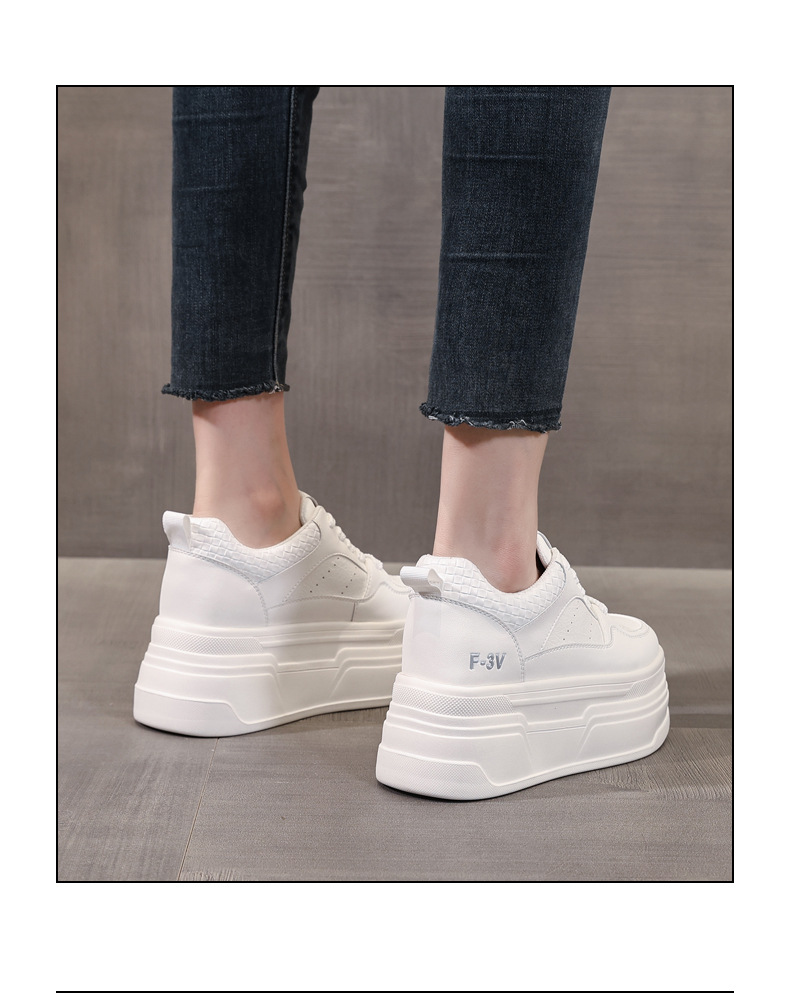 Giày sneaker nữ đế dày trắng đa năng HK9880 đế xuồng 8 cm — đen chi tiết 16