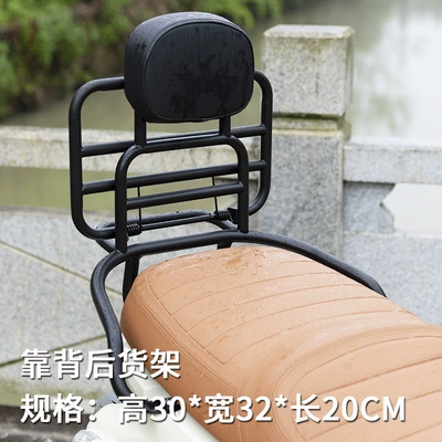 Cyclone Rt3E Modified High-Definition: Motorcycle front windshield - black-backrest-rear-shelf